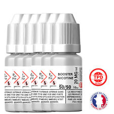 Pack Booster Nicotine 20 mg 10 ml 50/50 - 50% PG / 50% VG DIY Lot de 6 Bouteille