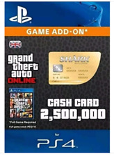 Grand Theft Auto Online: Whale Shark Cash Card $250,0000 PS4 PSN GTA 5 V Code