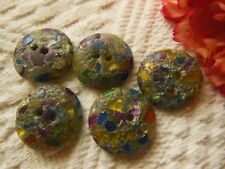 originaux lot 5, anciens boutons avec inclusion effet vitraux  2,3 cm G12K