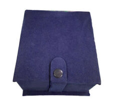 Cofanetto Scatolo Confezione Astuccio Con Cuscino Per Orologio Velluto Blu lac