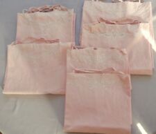 lot de 6 chemises anciennes couleur saumon, fines bretelles, broderies main