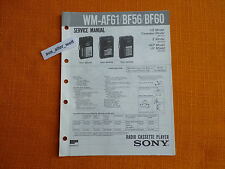 SERVICE MANUAL SONY walkman WM AF61 BF56 BF60 Reparatur Anleitung Schaltplan