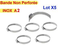 Collier de Serrage Vis inox A2 Taille 40x60mm ( Lot de 5 ) Bande 12mm