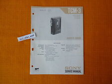 SERVICE MANUAL SONY TCM 3 english Reparatur Anleitung Schaltplan