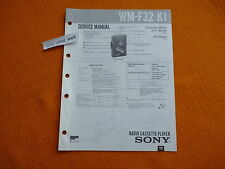 SERVICE MANUAL SONY WM F32 K1 english Reparatur Anleitung Schaltplan