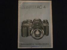 Revue AC 4 Kamera Gebrauchsanleitung / Anleitung / Bedienungsanleitung  (Nr.1)