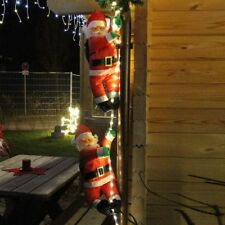 Lichtschlauch mit 2x Weihnachtsmann hängend wie an Leiter für innen außen 48 LED