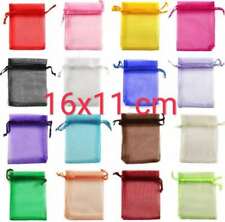 50 pz SACCHETTI  organza 16x11CM per BOMBONIERE porta confetti