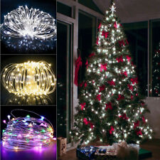 Solar Power Fairy String 100 200 LED Lights Outdoor Garden Christmas Party Decor