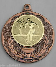 MEDAILLE GRAVEE THEME "PETANQUE " 40 MM GRAVURE PERSONNALISATION