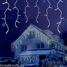 Eiszapfen LED Lichterkette SnowMotion Eisregen Schneefall Vorhang innen außen