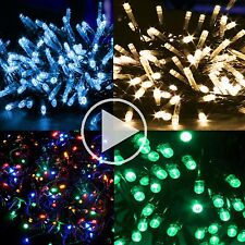 LED Lichterkette Weihnachtsbeleuchtung innen außen bunt warmweiß rot orange grün