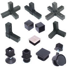 Square 25mm Tube Connectors Plastic - Diy Alloy Shelfs Tables Stands - 1" Tube