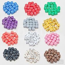 20 Dice Six Sided Set RPG Wargame Board Games 12mm D6 White Black Blue Packs