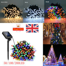 50/100/200 LED Solar Power Fairy Lights String Garden Outdoor Party Wedding Xmas