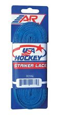 Nouveau A&r 2 Paires USA Hockey Percuteur sans Cire Moulé Bout Skate Lacets Bleu