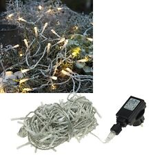 LED Lichterkette warmweiß 9-65m 40-600 LEDs transparent Außen Innen outdoor IP44