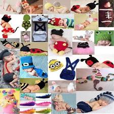 Newborn Baby Girl Boy Crochet Knit Costume Photo Photography Prop Hats Outfits