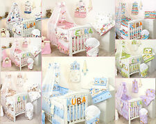 8 PC NURSER BABY COT - COT BED SET BUMPER+COVERS+DUVET+MORE- BABY GIRL -BOY