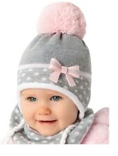 Baby Wintermütze Tuch 2er Set Mädchen 6-18 Monate 44/46 Exklusiv Beanie NEU