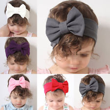 Bébé Fille Enfants Bébés Noeud Bandeau Serre-tête Extensible Turban Nœud Tête
