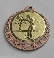 MEDAILLE GRAVEE THEME "PETANQUE" 32 MM GRAVURE PERSONNALISATION