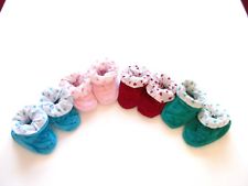 BABY SCHUHE BABY SOCKEN AUS 100 % BAUMWOLLE WARM KRABBELSCHUHE  9 - 12 Monate