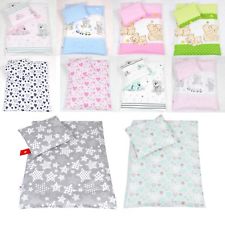 BABYLUX 2 tlg. Set Bezug für Kinderwagen Garnitur Bettwäsche Wiege Kissen 60x78