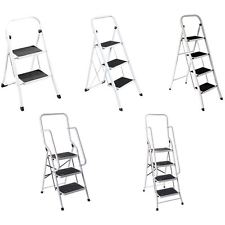 2 3 4 Step Ladder Anti-Slip Rubber Mat Tread Steel Folding Iron Frame DIY