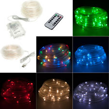 Draht Lichterkette LED Lichtschlauch Leuchtdraht mit Batterie und Fernbedienung
